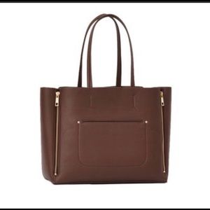 Ann Taylor Pebbled Leather Signature Tote